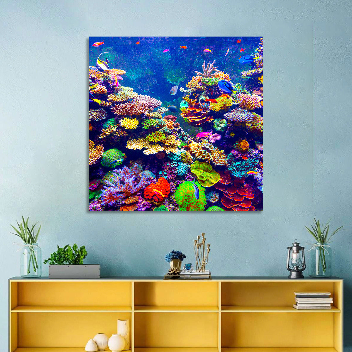 Tropical Coral Reef Aquarium Wall Art