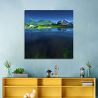 Mountain Lake Split View Wall Art