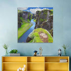 Neverland Cliffs, Fjaðrárgljúfur Canyon Wall Art