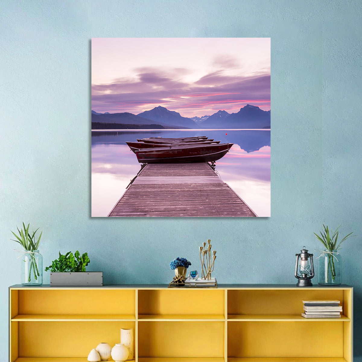 Lake Mcdonald Sunset Dock Wall Art