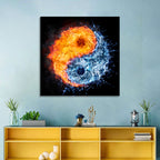 Fire and Water Yin Yang Wall Art