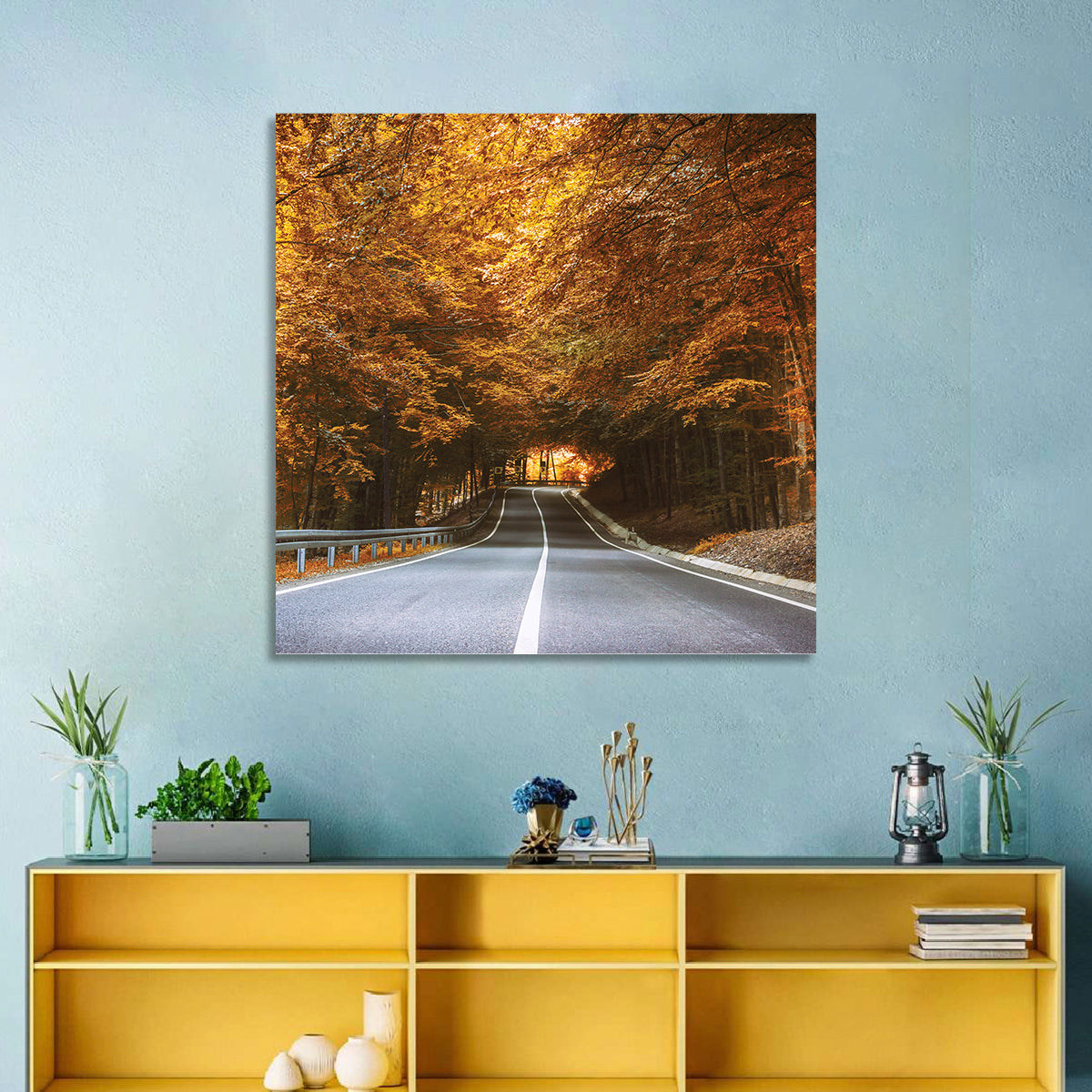Autumn Forest Road with Canopy Wall Art