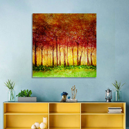 Autumn Tree Row Wall Art
