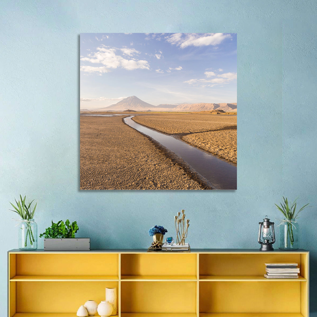 Lake Natron with Ol Doinyo Lengai Wall Art
