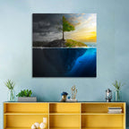 Split Island Tree of Duality Wall Art