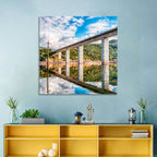 Lake Omodeo Concrete Bridge Wall Art
