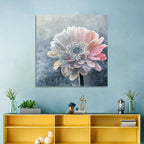 Winter Gerbera with Golden Script Wall Art