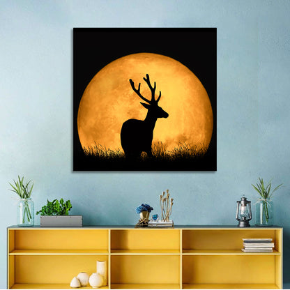 Deer & Moon Wall Art