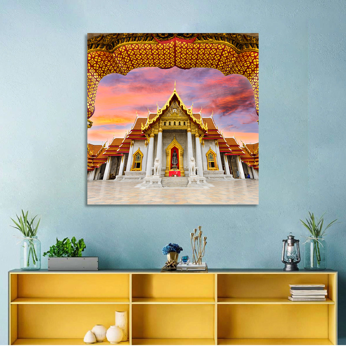 Marble Temple at Sunset Wall Art