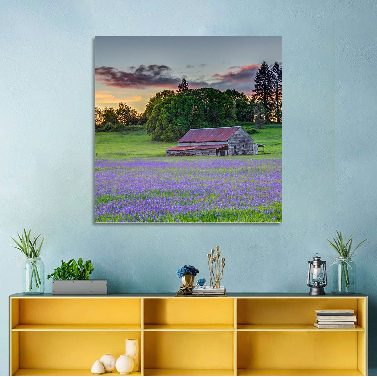 Willamette Valley Barn at Sunset Wall Art