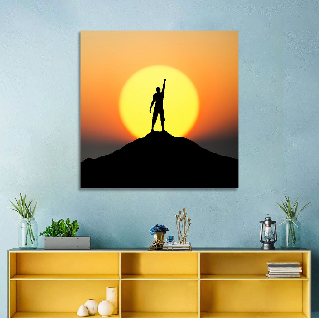 Champion Silhouette at Sunset Wall Art