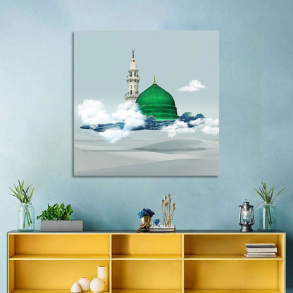 Green Dome of Al-masjid An-nabawi Wall Art