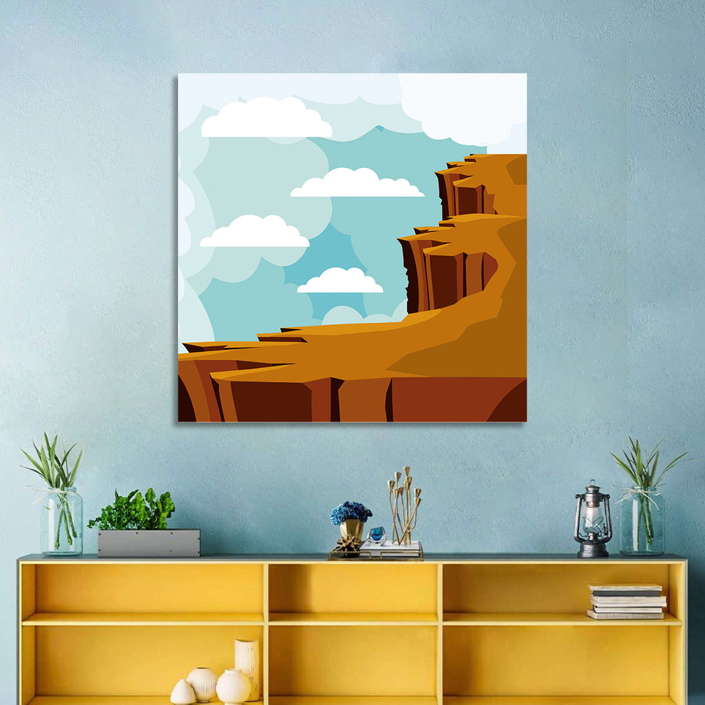 Minimalist Desert Cliffs Wall Art