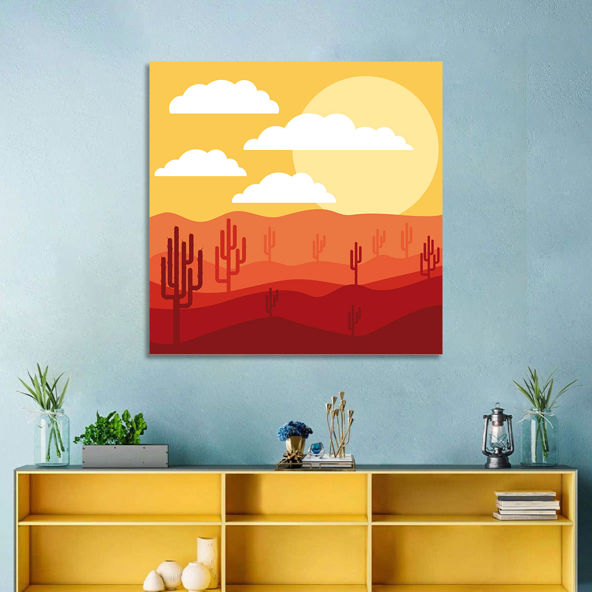 Saguaro Desert Sunrise Wall Art