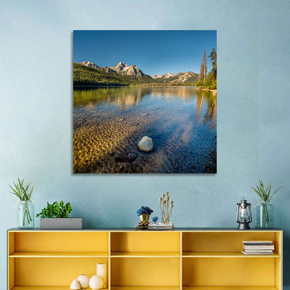 Morning Light at Stanley Lake Wall Art