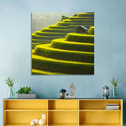 Golden Rice Terraces Wall Art