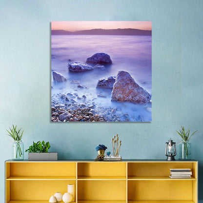 Dead Sea Salt Rocks at Dawn Wall Art
