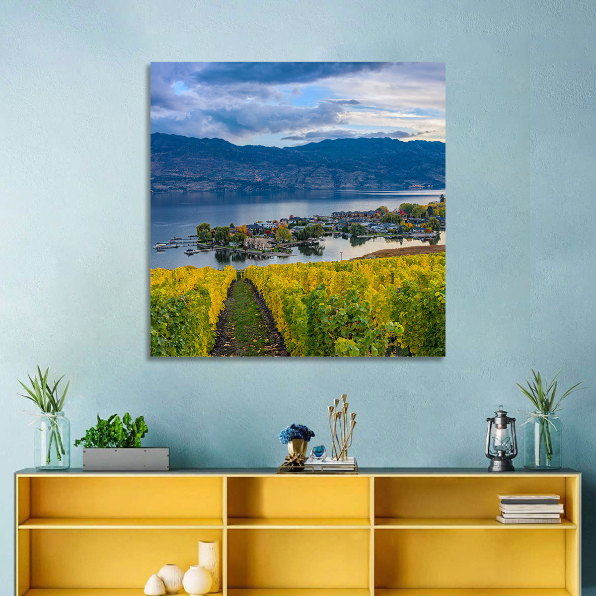 Okanagan Lake Vineyard, Kelowna Wall Art