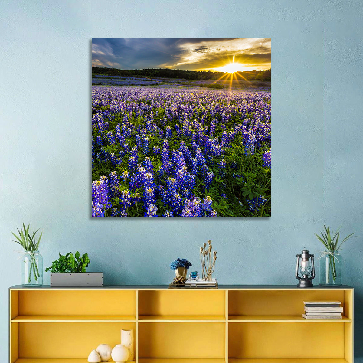 Bluebonnet Field Texas Wall Art