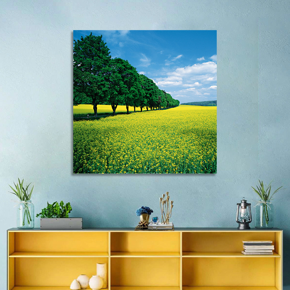 Spring Field of Yellow Flowers Wall Art