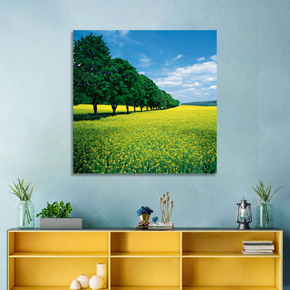 Spring Field of Yellow Flowers Wall Art