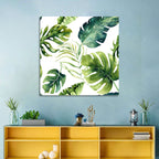 Tropical Watercolor Leaves Wall Art