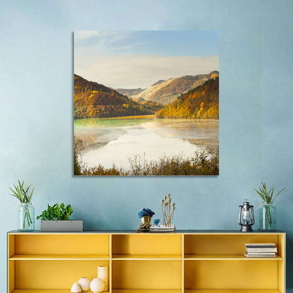 Bright Green Tailings Lake Wall Art