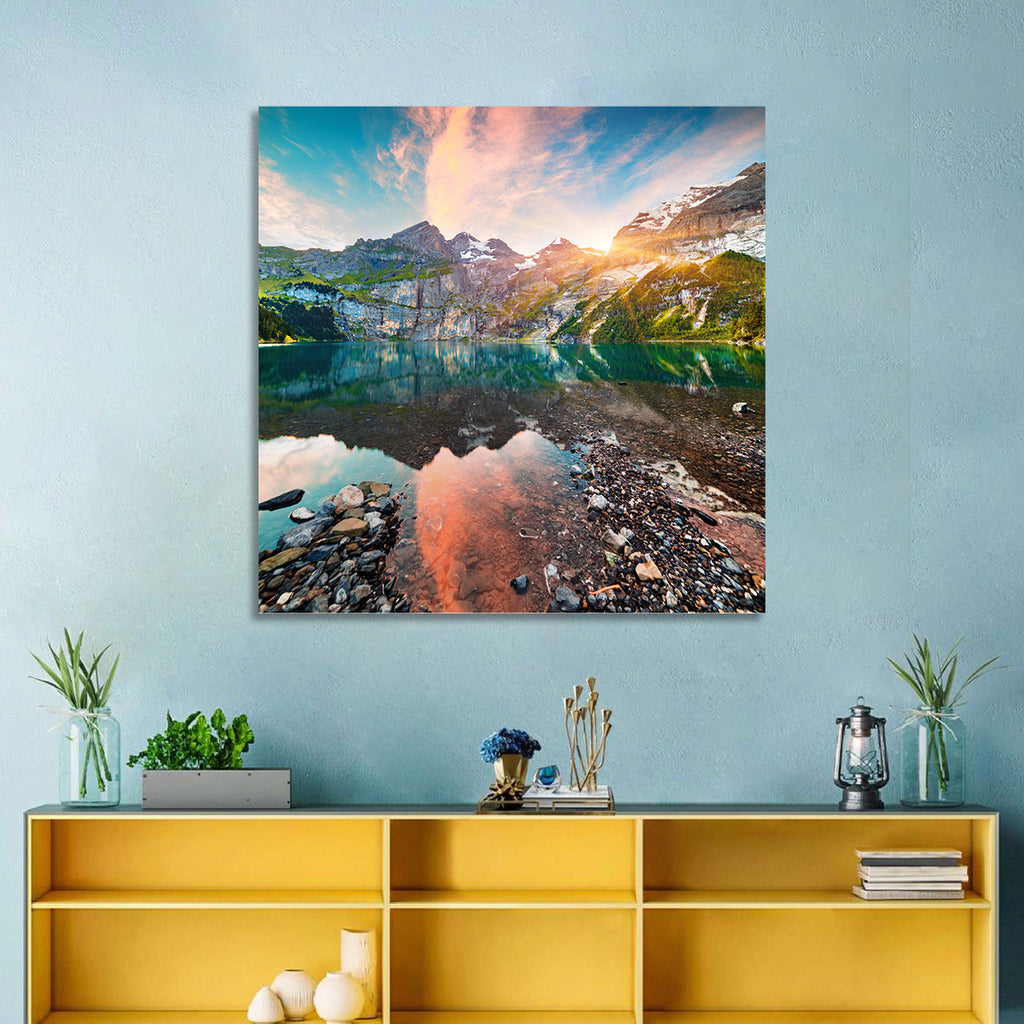 Oeschinensee Reflection Wall Art