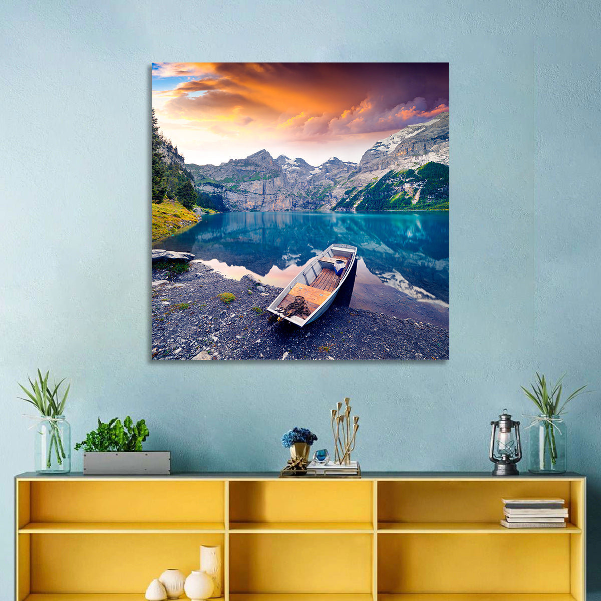 Oeschinensee at Sunset Wall Art