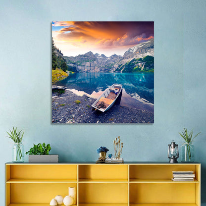 Oeschinensee at Sunset Wall Art