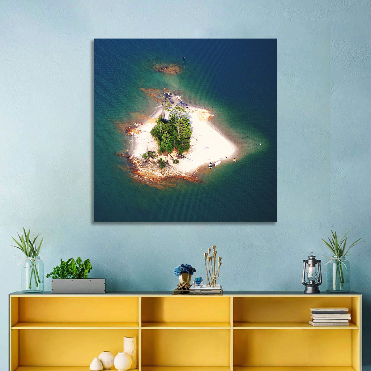 Lake Lanier Island Aerial View Wall Art