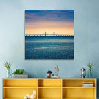 Øresund Bridge at Sunset Wall Art