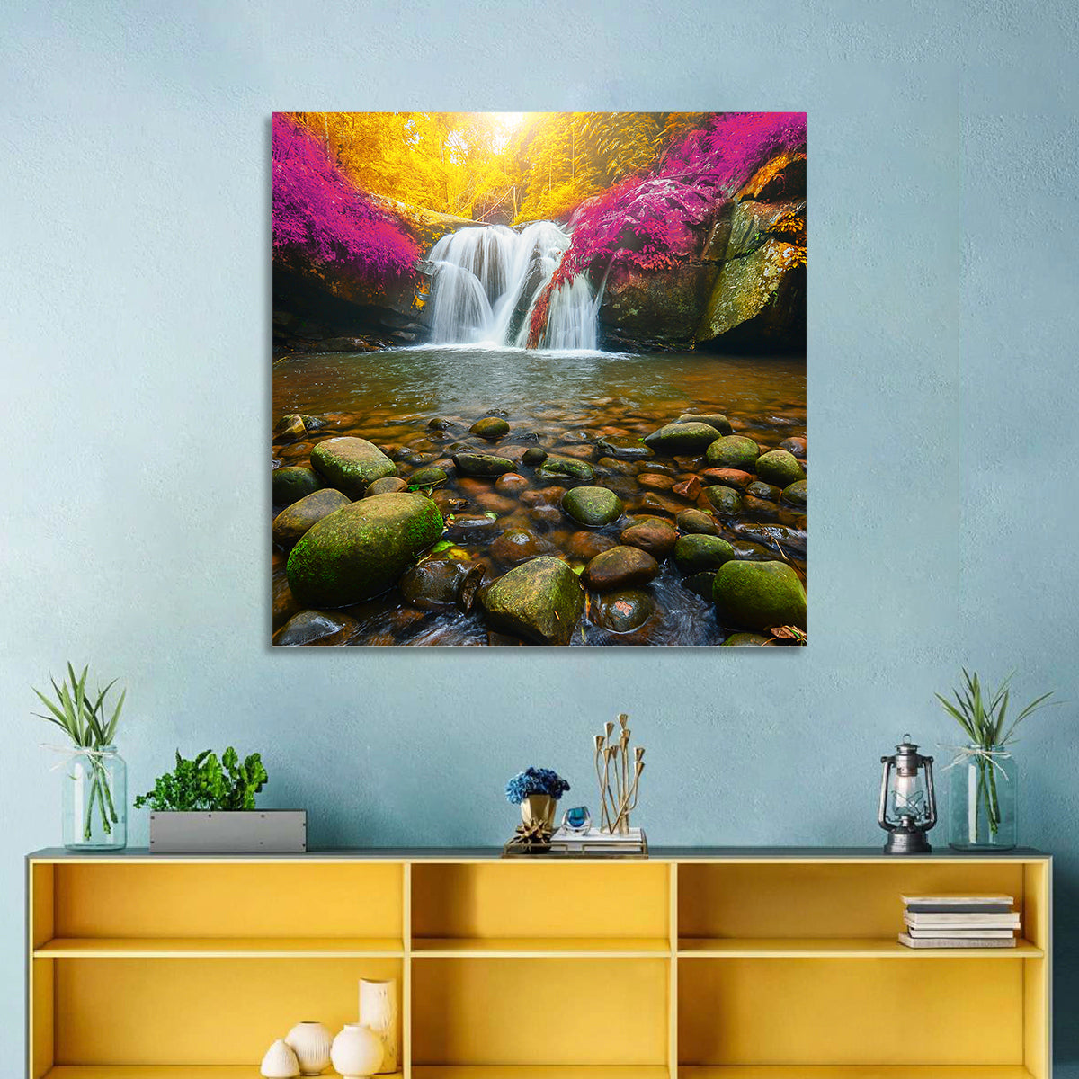Phu Soi Dao Waterfall at Dusk Wall Art