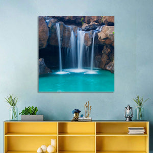 Waterfall Into Pool Wall Art