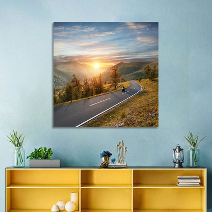 Alpine Highway at Golden Hour Wall Art