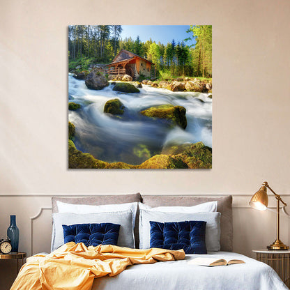Salzburg Stream with Watermill Wall Art