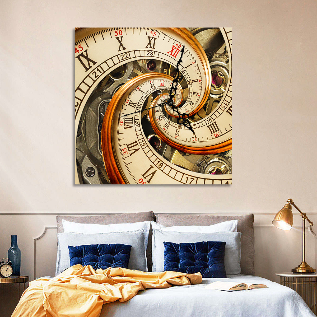 Surreal Infinity Clock Spiral Wall Art
