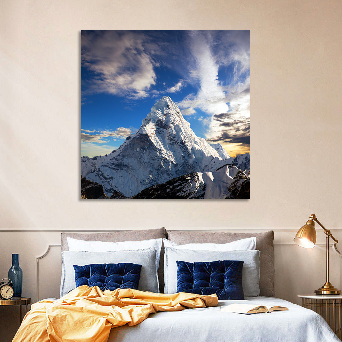 Ama Dablam at Golden Dusk Wall Art
