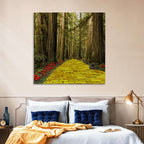 Yellow Brick Path Through Redwoods Wall Art