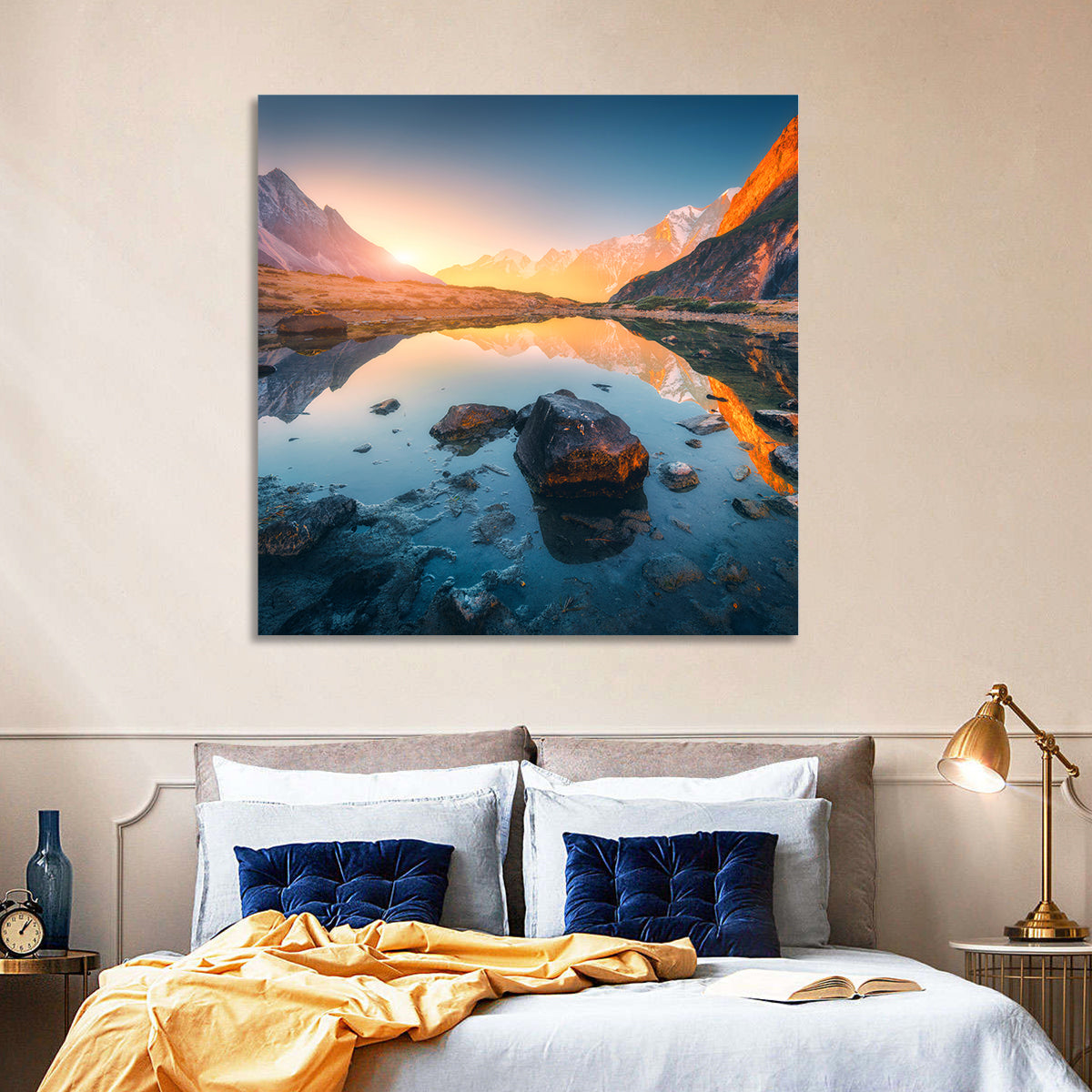 Himalayan Lake Reflections Wall Art