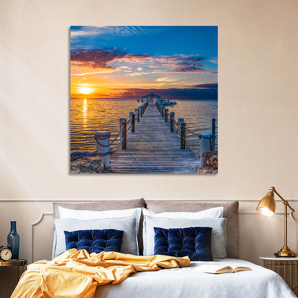 Islamorada Pier at Golden Hour Wall Art