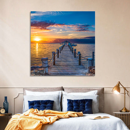 Islamorada Pier at Golden Hour Wall Art