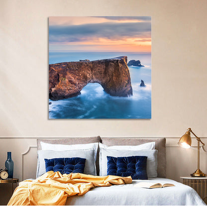 Dyrhólaey Sea Arch at Sunset Wall Art
