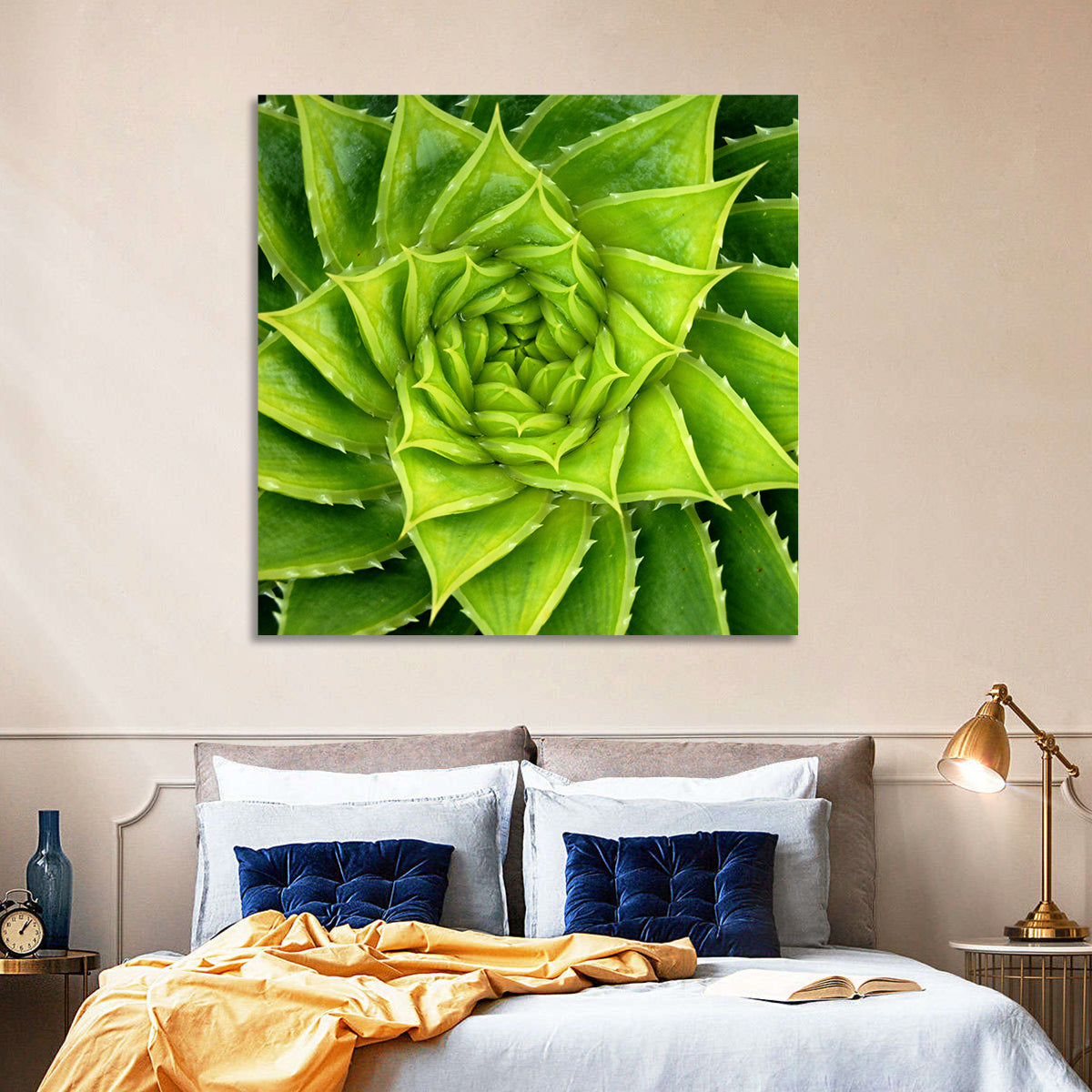 Spiral Aloe Succulent Wall Art