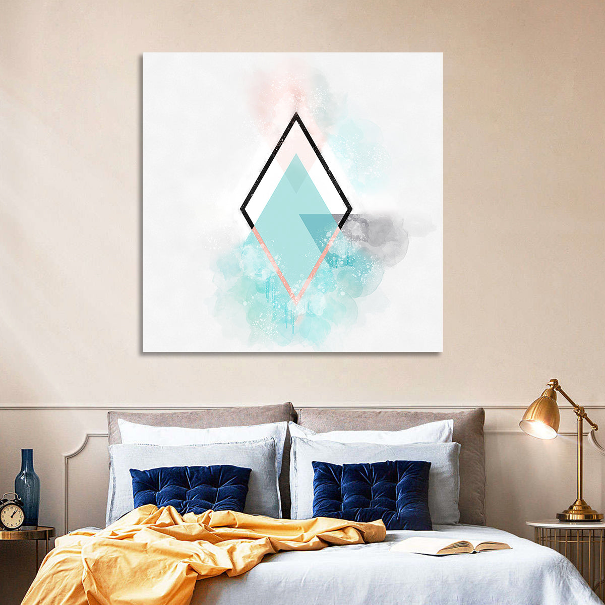 Scandinavian Diamond Geometry Wall Art