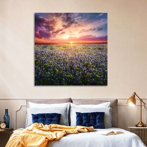 Bluebonnet Sunset Texas Wall Art