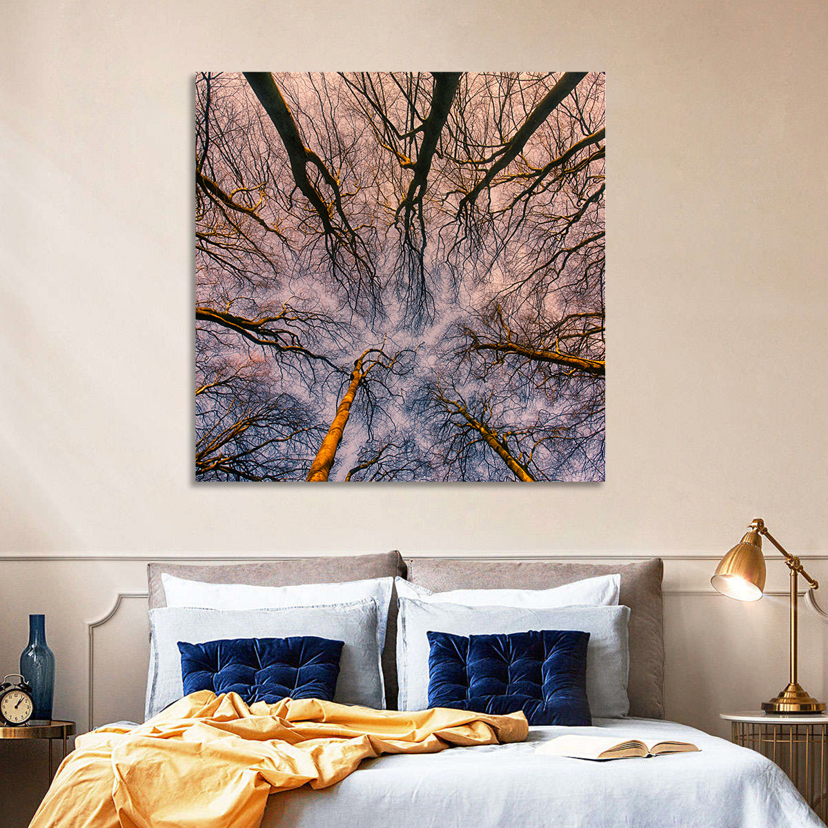 Misty Forest Abstract Wall Art