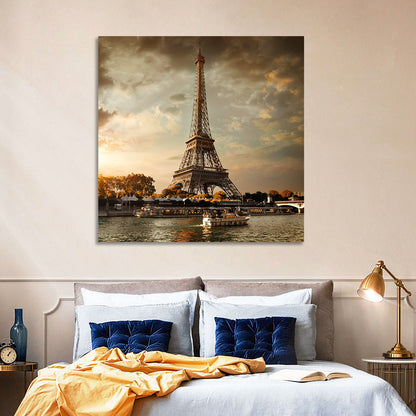 Eiffel Tower at Sunset Wall Art