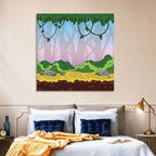 Playful Jungle Path Illustration Wall Art