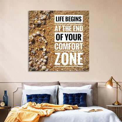Life Begins at the End Quote Wall Art